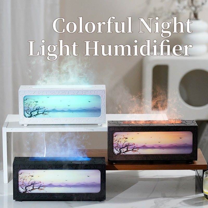 FlameMist™ LED Aromatherapy Diffuser – Relaxing Flame Humidifier