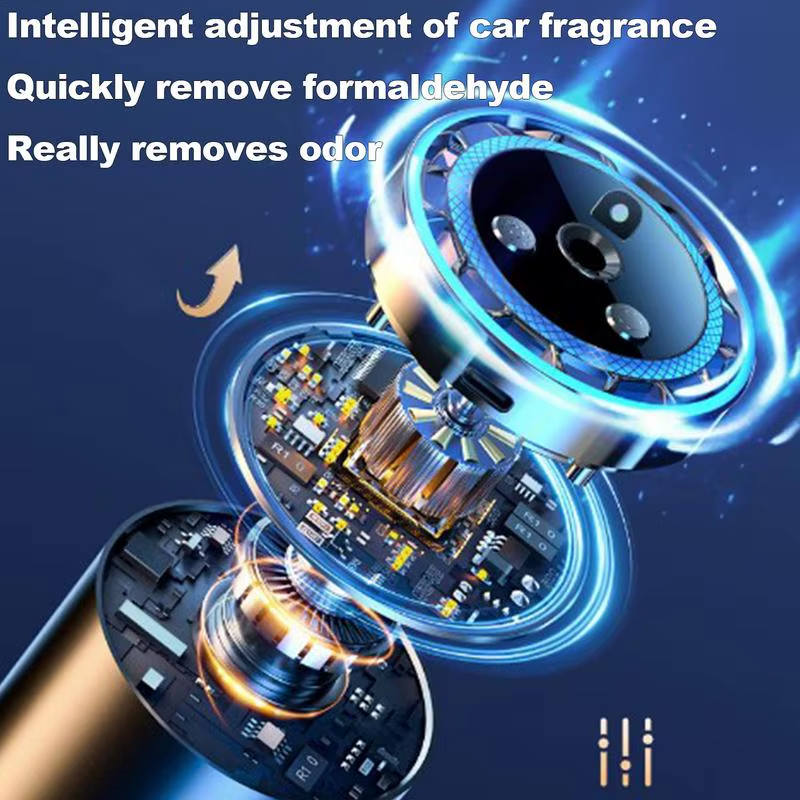 Oil Diffuser for Car Romantic Air Fragrance Diffuser with Starry Sky Projector Dashboard Decoration Accessories Long Lasting - Osmanthus A